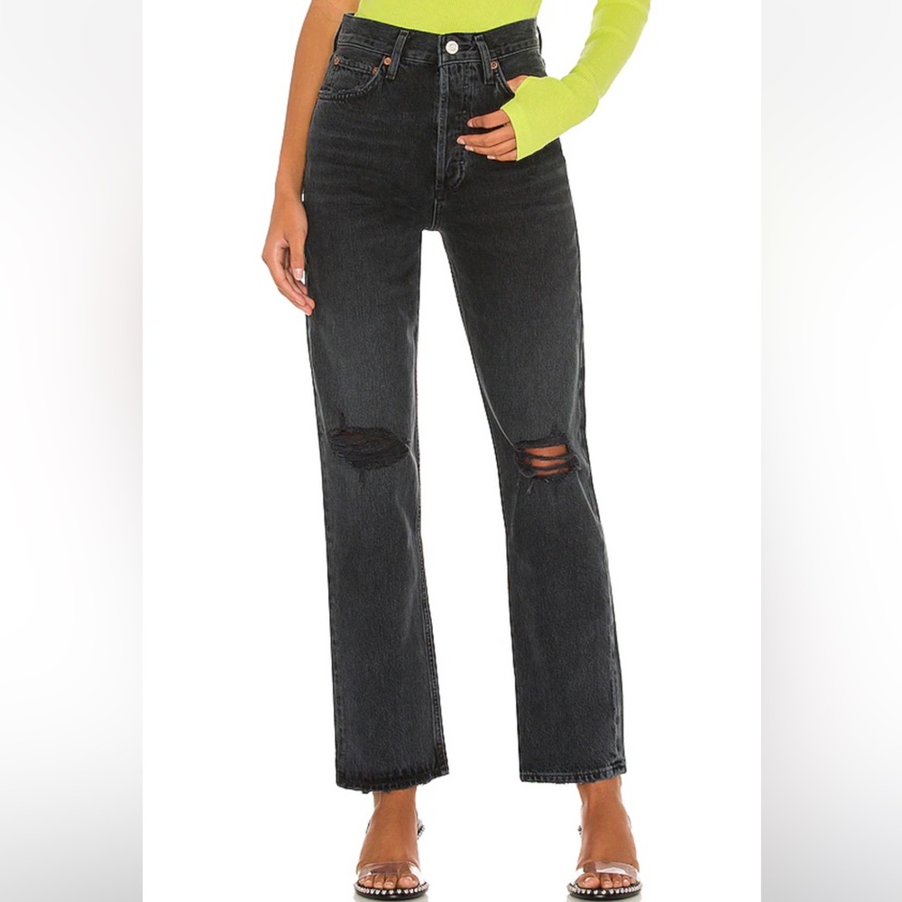 AGOLDE 90's Pinch Waist High Rise Straight Jeans in Howl